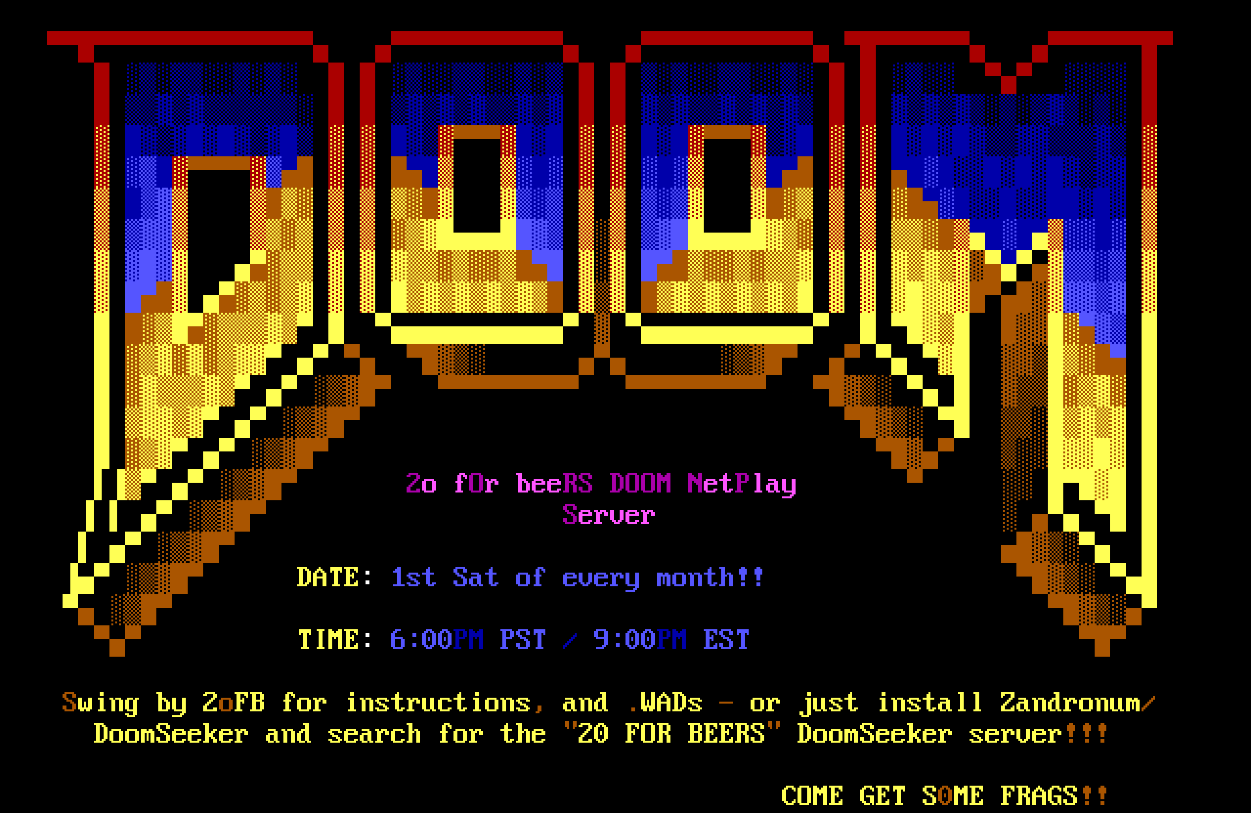 2oFB DOOM NetPlay Meetup Advert