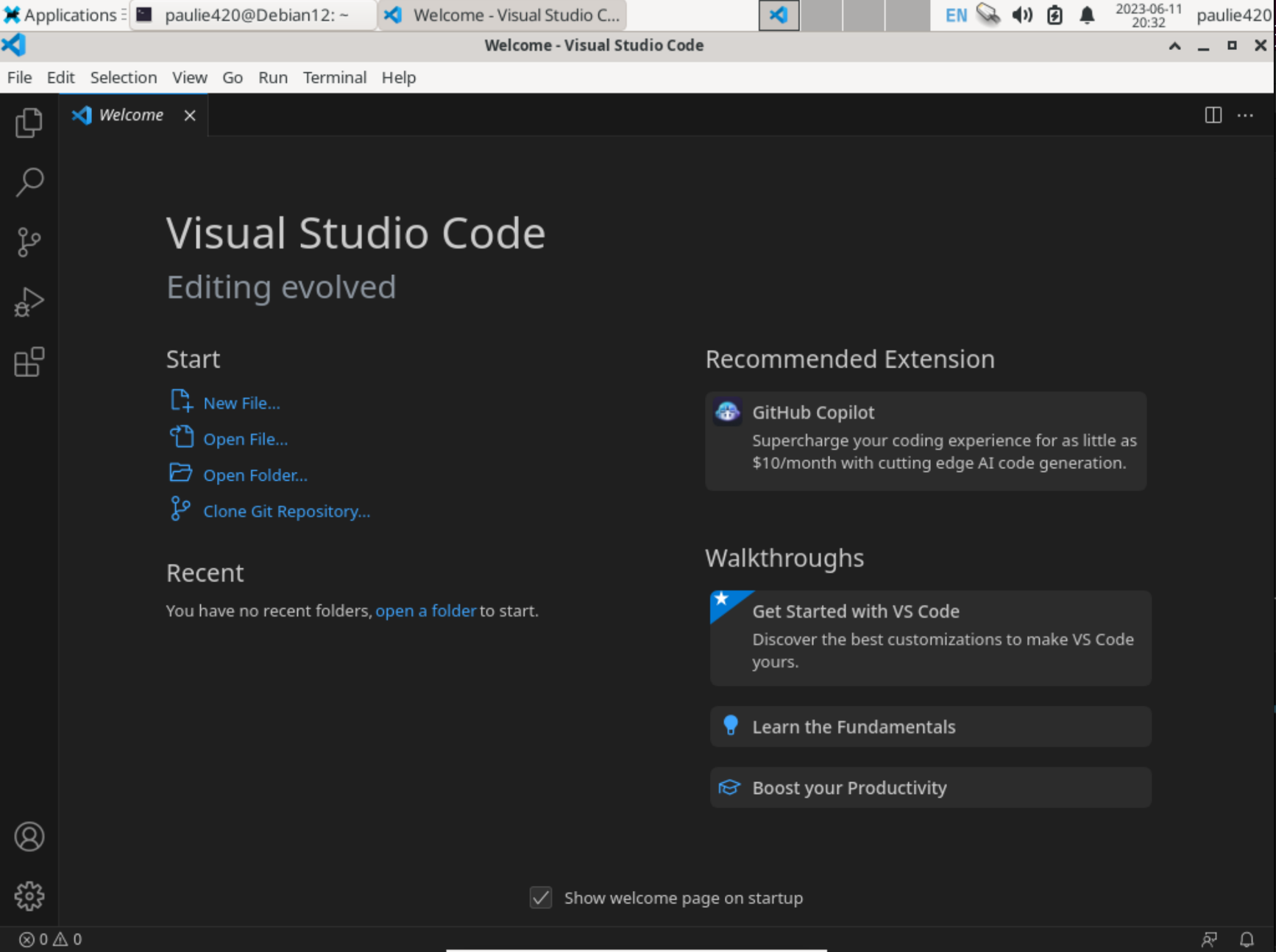 Debian 12 - Visual Studio Code 1.79.0