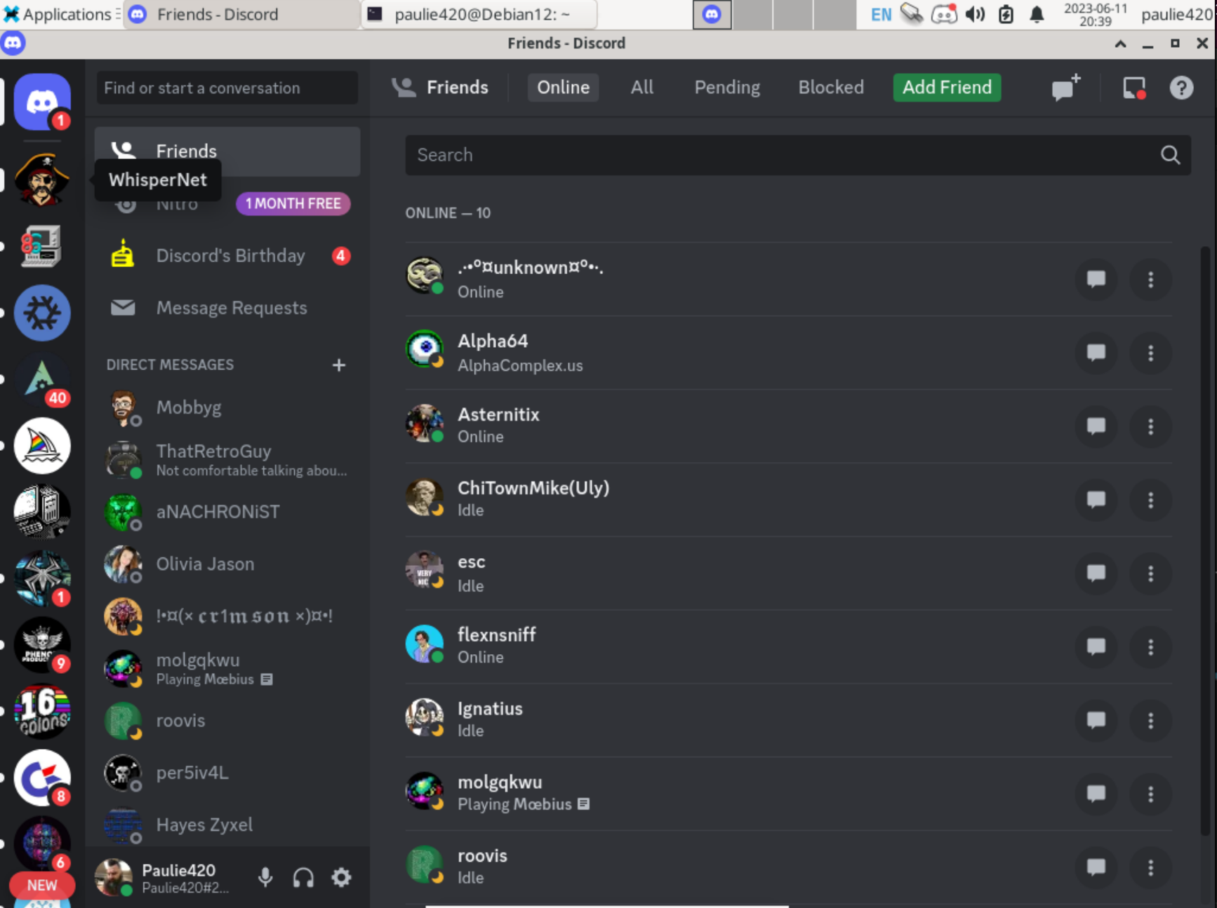 Debian 12 - Discord 0.0.27